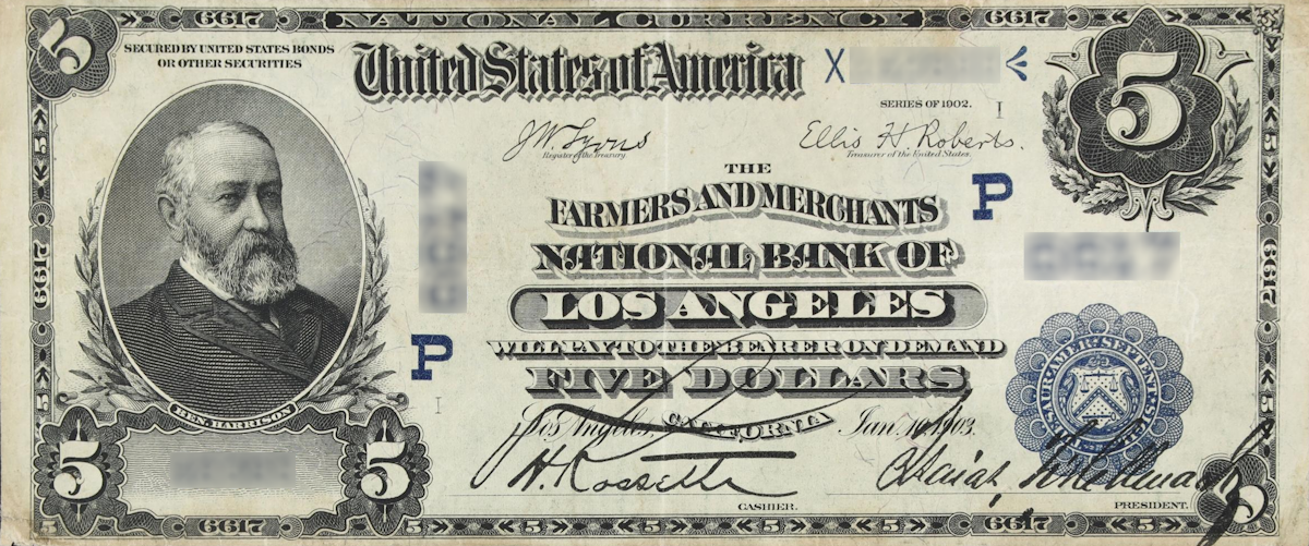 Examples of valuable currency from California