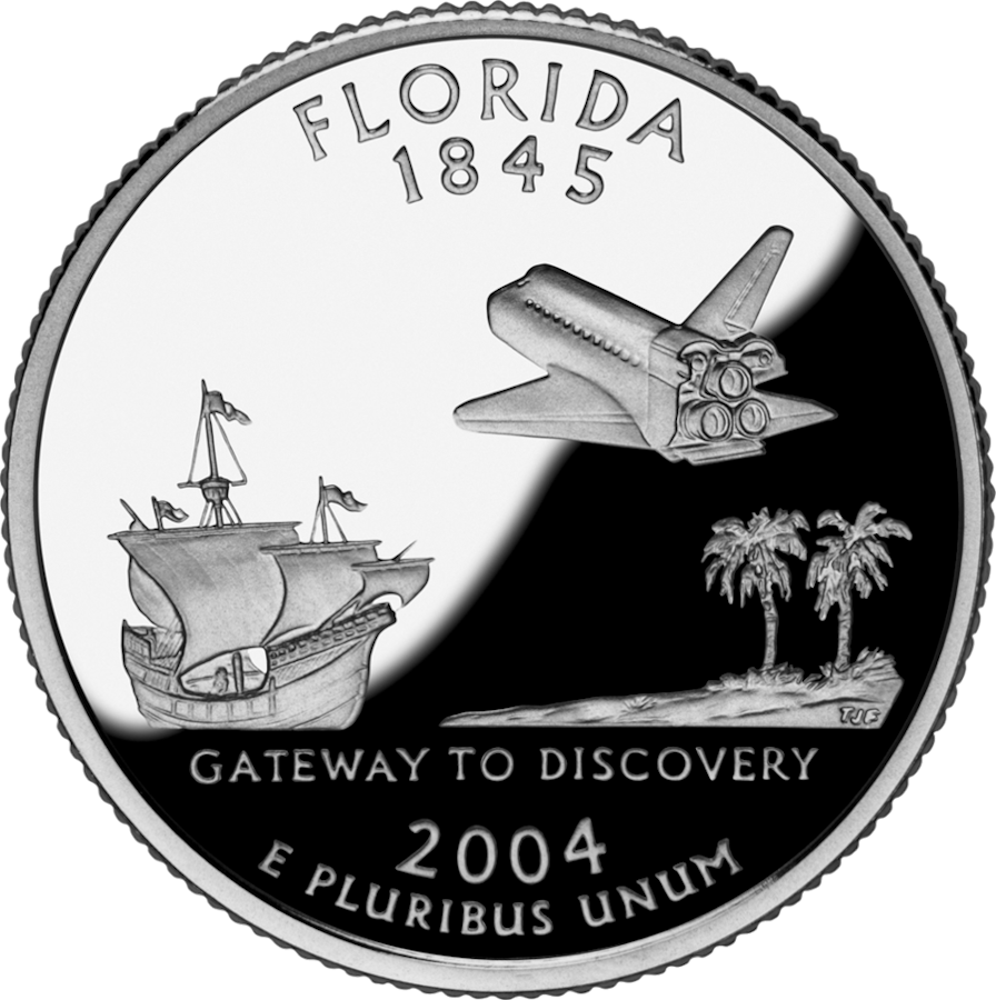 Florida state quarter reverse