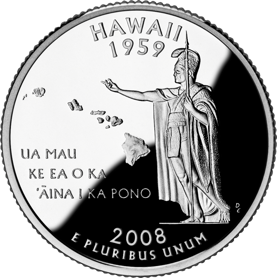 Hawaii state quarter reverse