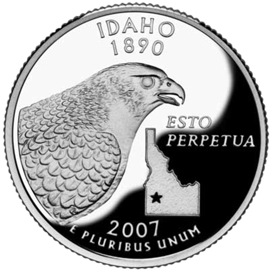 Idaho state quarter reverse