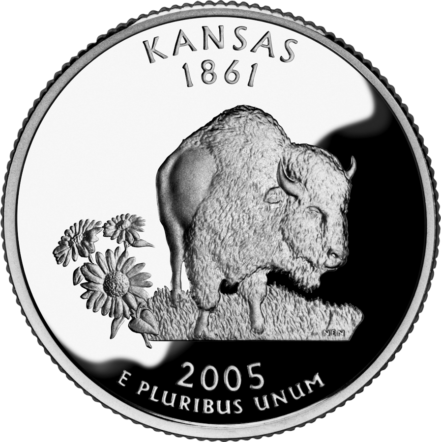 Kansas state quarter reverse