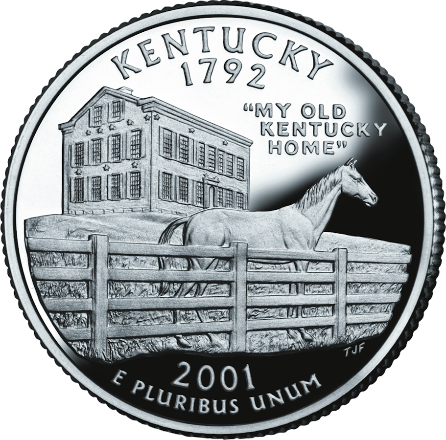 Kentucky state quarter reverse