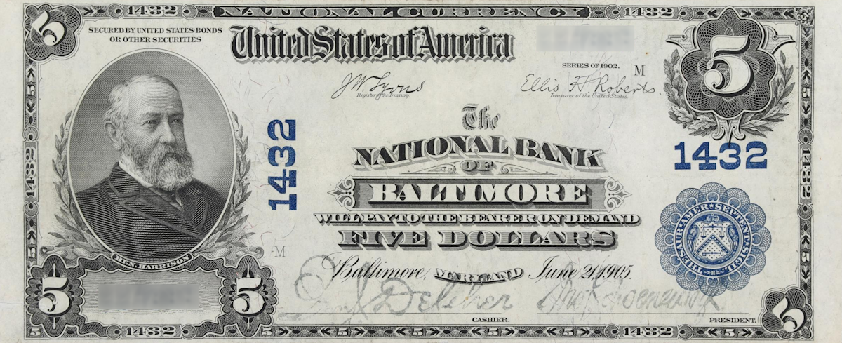 Examples of valuable currency from Maryland