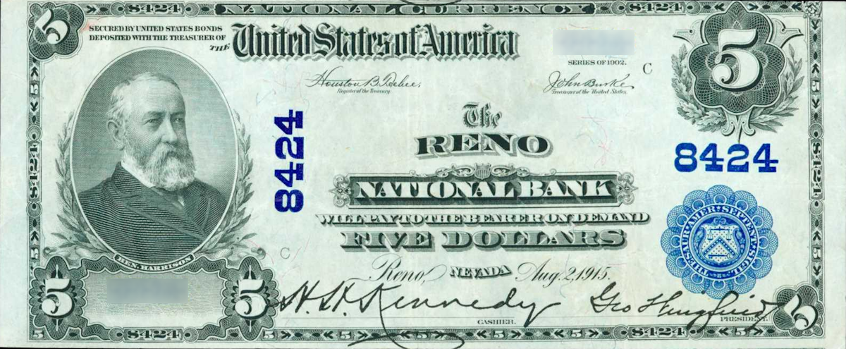 Examples of valuable currency from Nevada