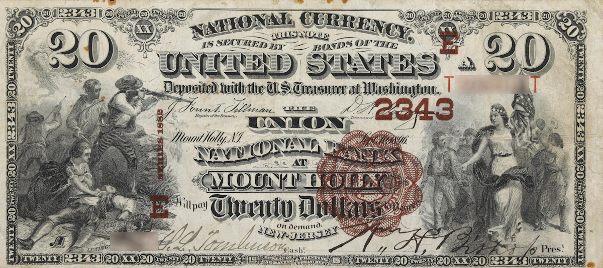 Examples of valuable currency from New Jersey