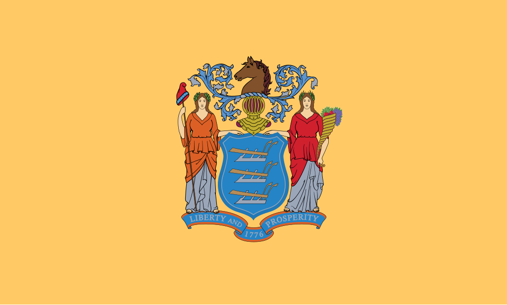 The state flag of New Jersey