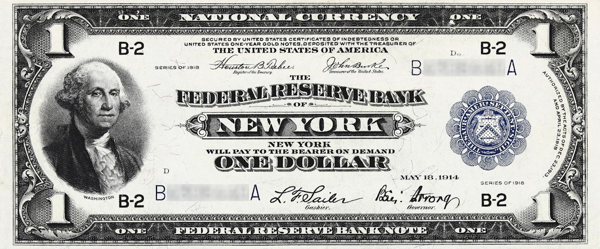 Examples of valuable currency from New York