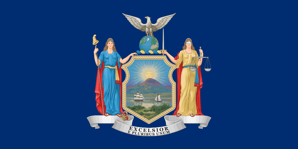 The state flag of New York