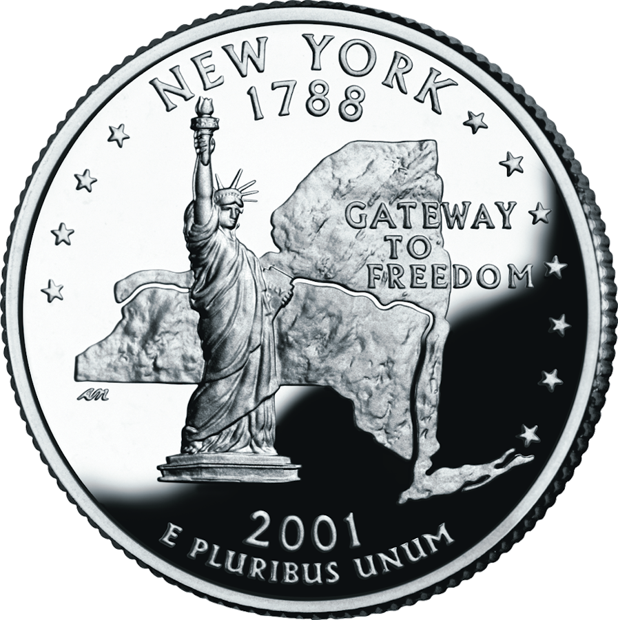 New York state quarter reverse