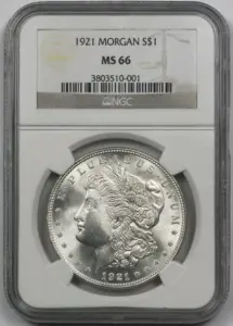 NGC-certified 1921 Morgan silver dollar accepted as loan collateral