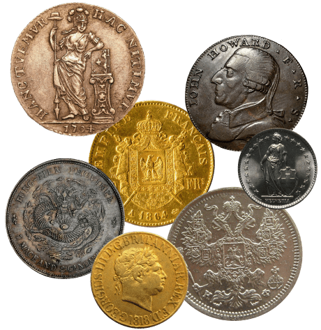 Montage of Foreign Coins