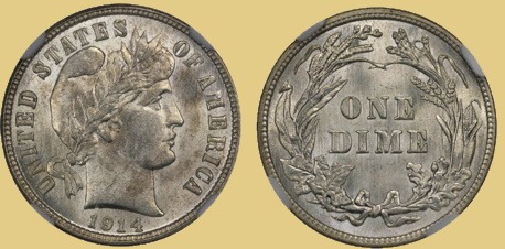junk silver 1914 barber dime