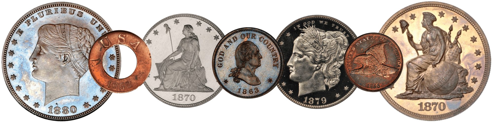 This is a group of various United States Pattern Coinage.