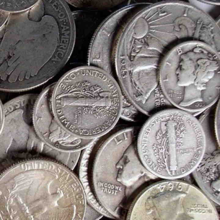 This is more of a close up view of 90 percent silver.