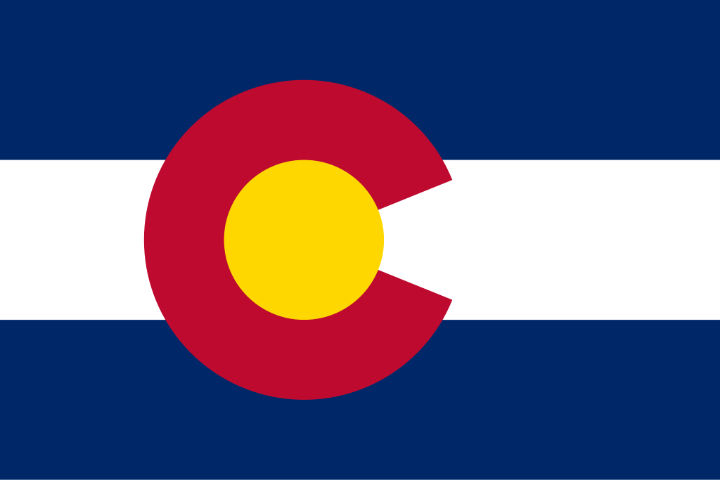 The Colorado state flag, representing our service as a trusted Colorado coin dealer.