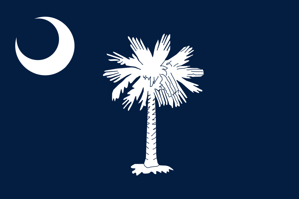 The South Carolina state flag, representing our service as a trusted South Carolina coin dealer.