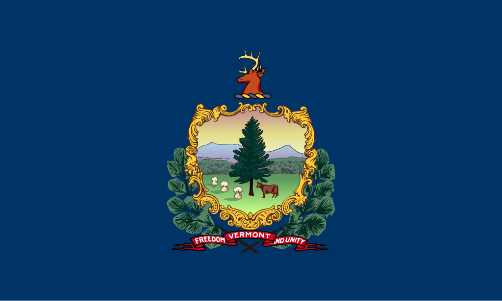 The Vermont state flag, representing our service as a trusted Vermont coin dealer.