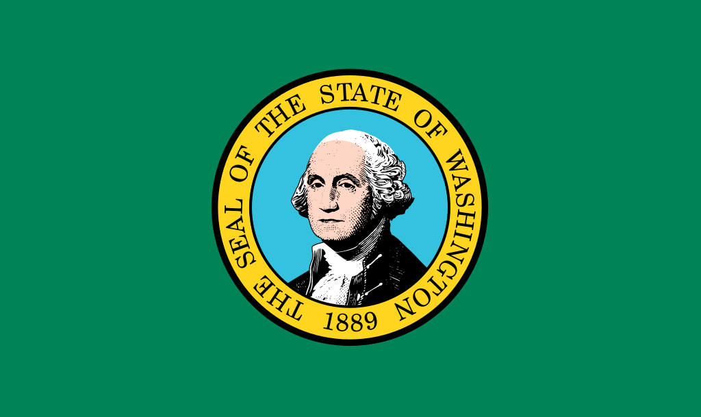 The Washington state flag, representing our service as a trusted Washington coin dealer.