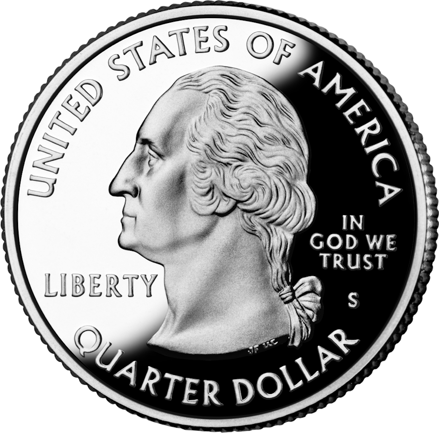 Obverse of the West Virginia state quarter, a coin our West Virginia coin dealers can appraise.