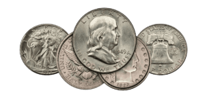 Guide to silver half dollars worth money featuring rare Walking Liberty, Franklin, and Barber half dollar mint errors and key dates.