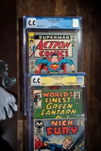 CGC-graded Superman and World’s Finest comics showing how condition affects value