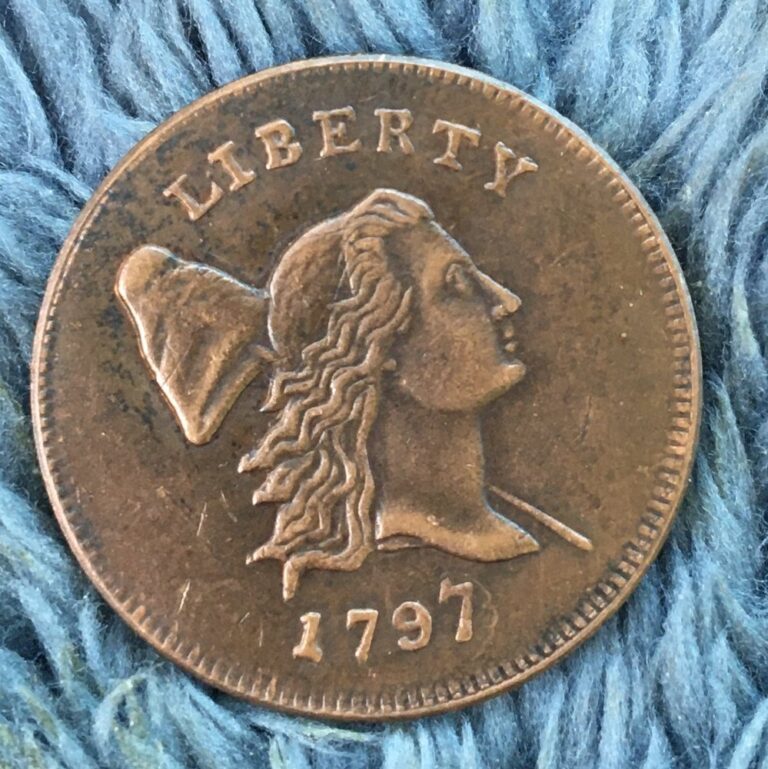 Counterfeit 1797 Liberty Cap half cent, obverse