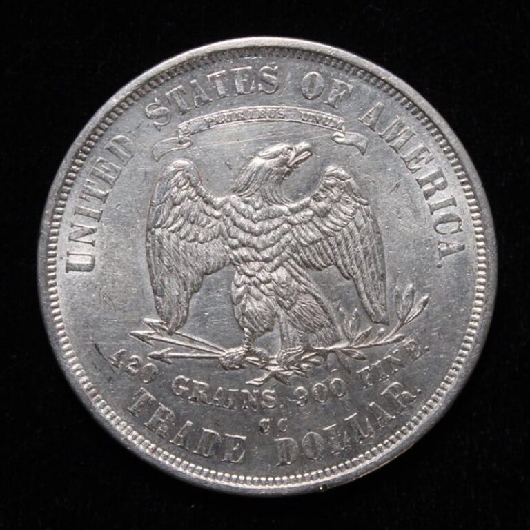Counterfeit 1875-CC trade dollar, reverse