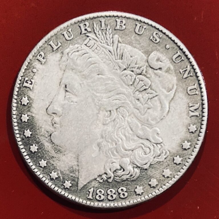 Counterfeit 1888 Morgan silver dollar, obverse