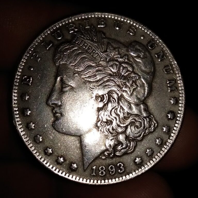 Counterfeit 1893-S Morgan silver dollar, obverse