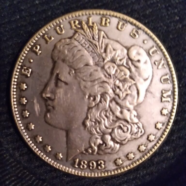 Counterfeit 1893-S Morgan silver dollar, obverse