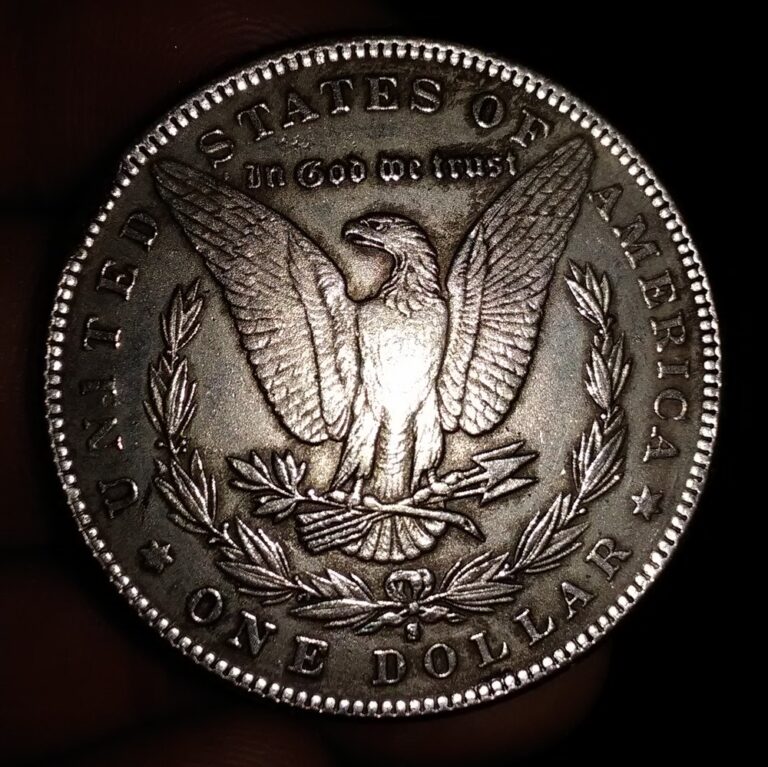 Counterfeit 1893-S Morgan silver dollar, reverse
