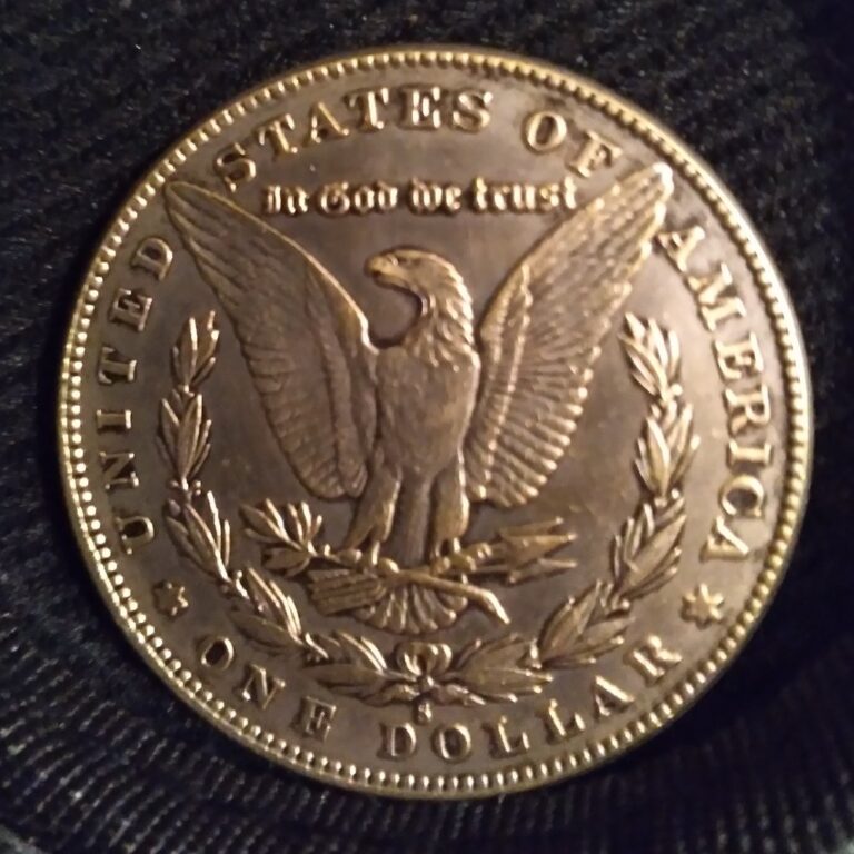 Counterfeit 1893-S Morgan silver dollar, reverse