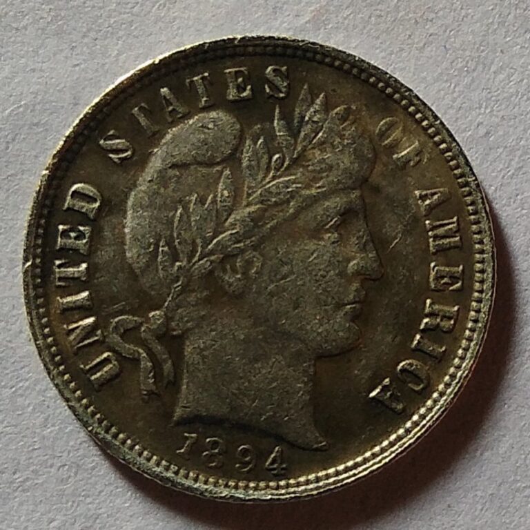 Counterfeit 1894 Barber dime, obverse