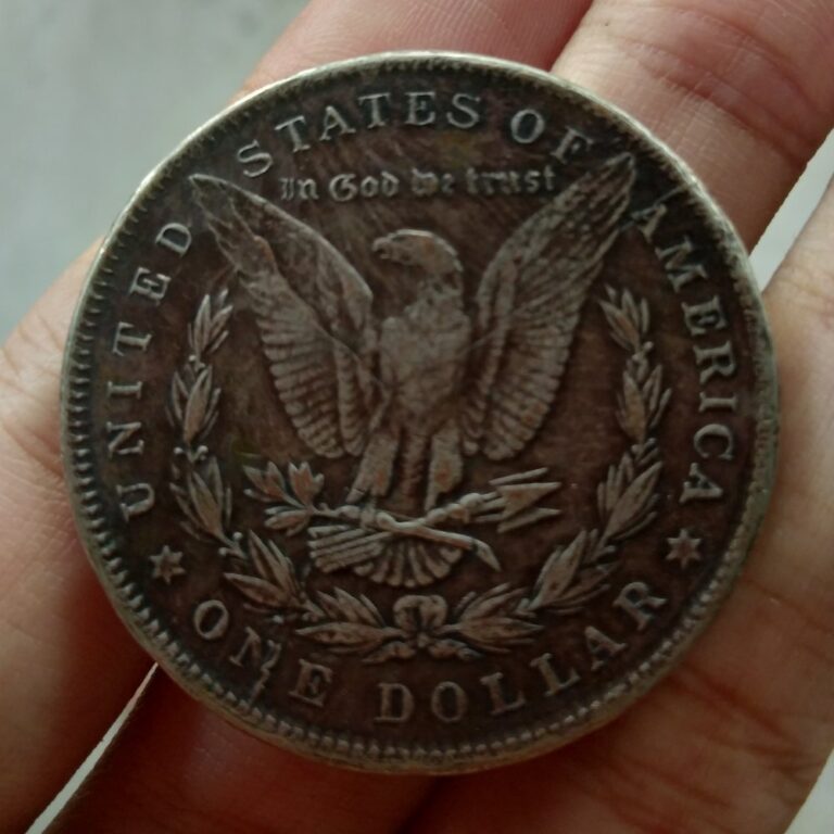 Counterfeit 1904 Morgan silver dollar, reverse