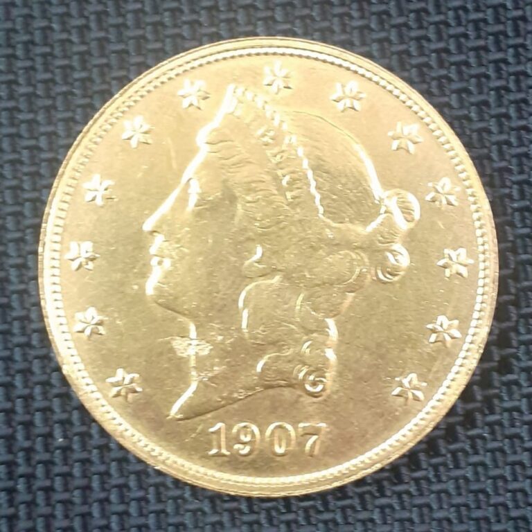 Counterfeit 1907 Liberty Head $20 gold double eagle, obverse
