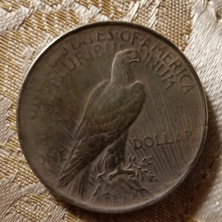 Counterfeit 1928 Peace silver dollar, reverse