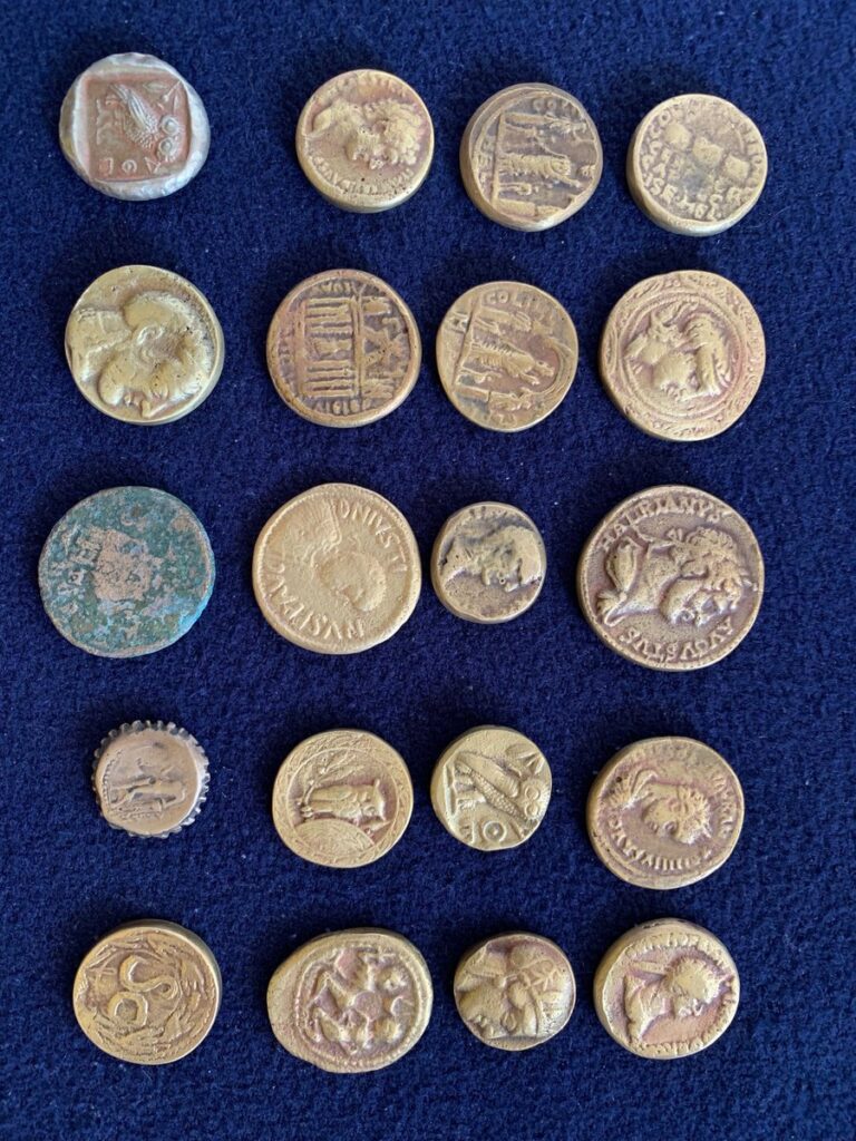 Counterfeit lot of ancient coins, group