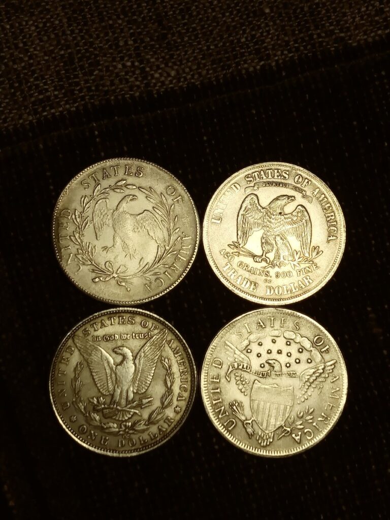 Counterfeit assorted early dollar group, reverses
