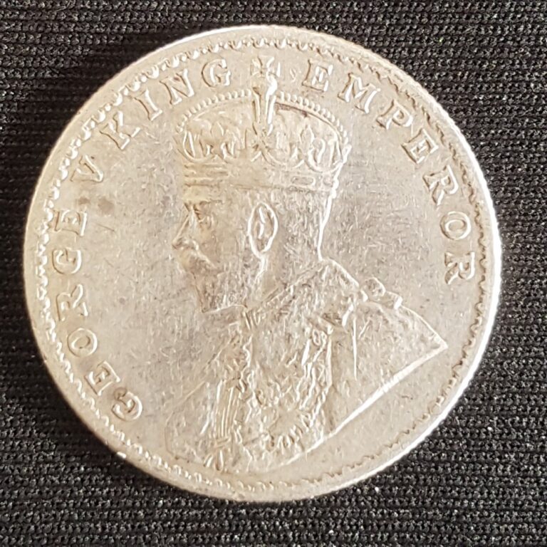 Counterfeit India rupee, George V King Emperor, obverse