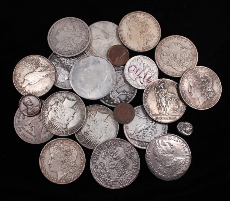 Counterfeit mixed group of silver coins, group