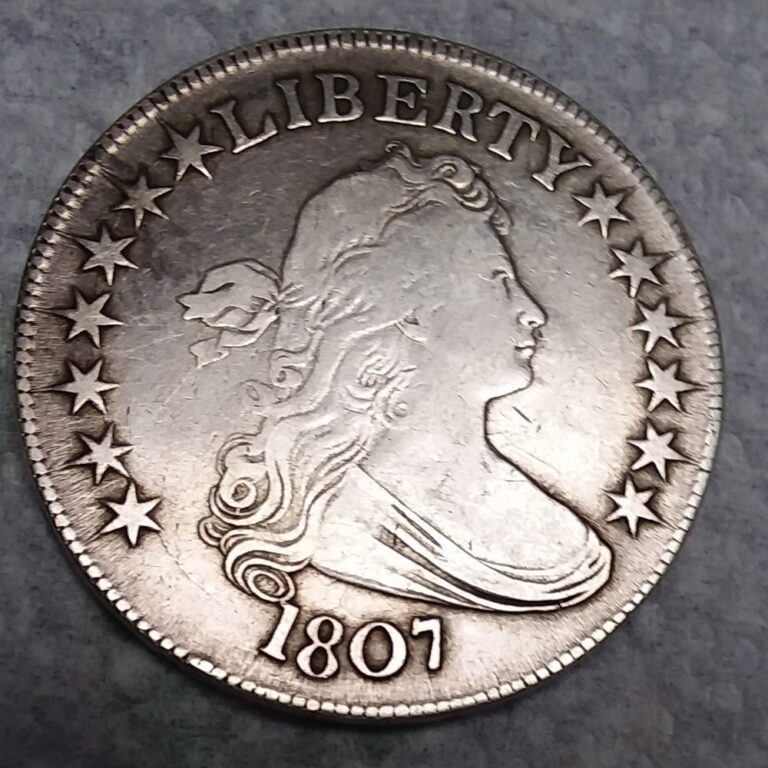 Replica 1807 Draped Bust silver dollar, a fantasy coin, obverse