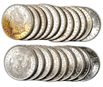 Uncirculated Carson City Morgan silver dollars we buy from collectors