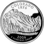 colorado-state-quarter-reverse Reverse of the Colorado state quarter, valued by an expert Colorado coin dealer.