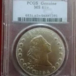 A counterfeit 1894 silver dollar in a fake PCGS holder, a common target for makers of fake coins.