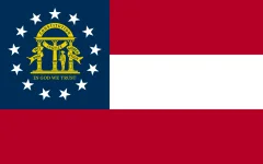 georgia-state-flag The Georgia state flag, representing our service as a trusted Georgia coin dealer.