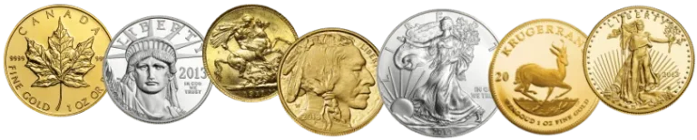 A collection of U.S. and foreign gold and silver bullion coins appraised by professional gold and silver dealers.