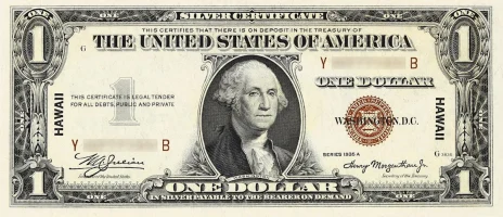 A WWII-era Hawaii overprint silver certificate, appraised by a professional Hawaii coin dealer.