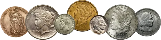 A collection of U.S. and foreign coins ready for appraisal by trusted local coin dealers.