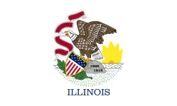 The Illinois state flag, representing our service as a trusted Illinois coin dealer.