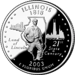 illinois-state-quarter-reverse Reverse of the Illinois state quarter, valued by an expert Illinois coin dealer.